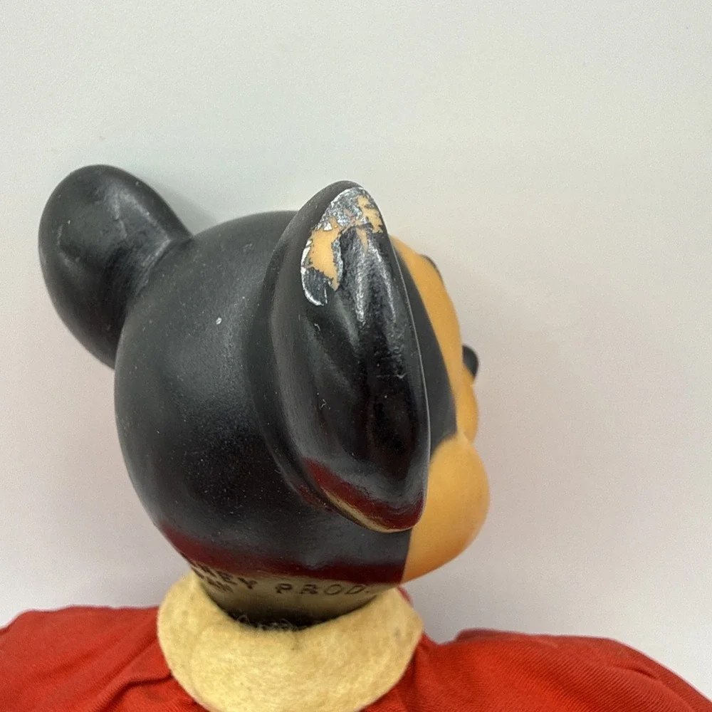 Mickey‎ Mouse Bean Bag Vintage Vinyl Toy Walt Disney Productions Made In Japan
